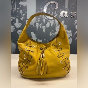 Michael Kors yellow leather purse